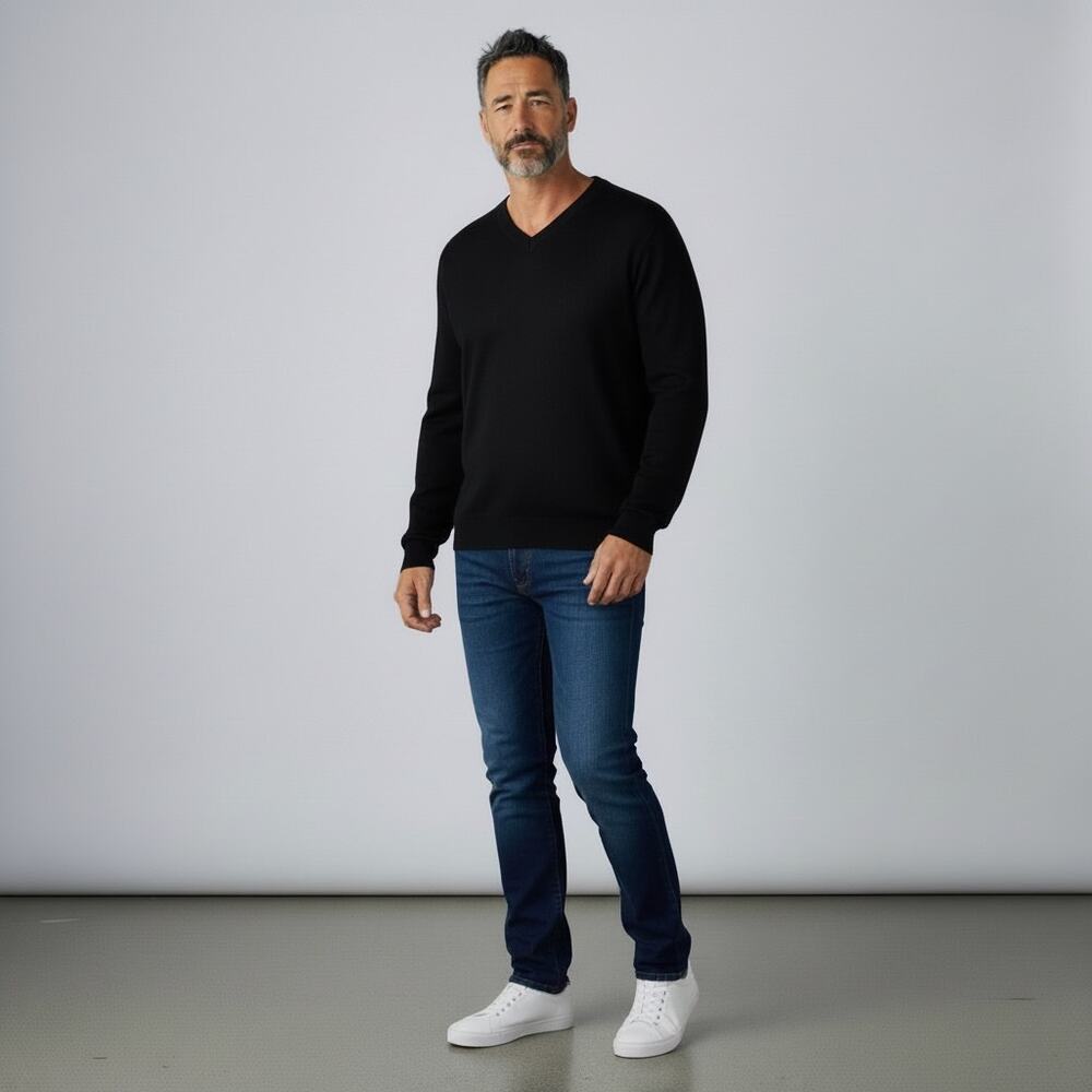 Daniel Bishop Heritage Collection Merino Wool Sweater NWT Men's Sz XXL Black